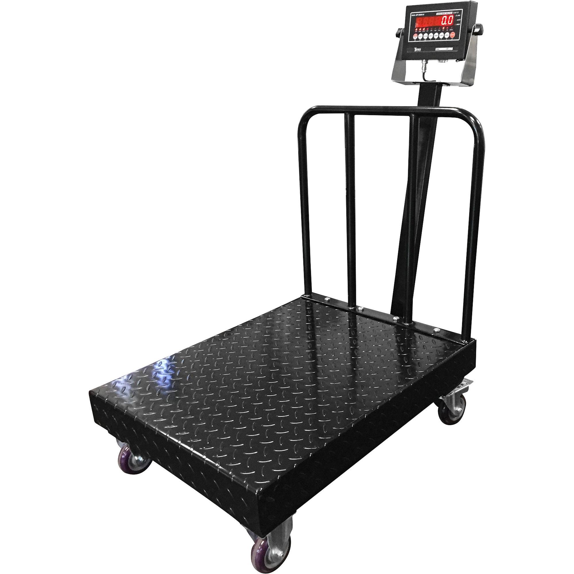 Optima Scale 32in. x 24in. Portable Bench Scale with Diamond-Plate Pan, 1,000-Lb. Capacity, 0.2-Lb. Display Increments, Model# OP-915BWDP-2432-1000
